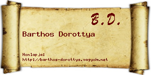 Barthos Dorottya névjegykártya